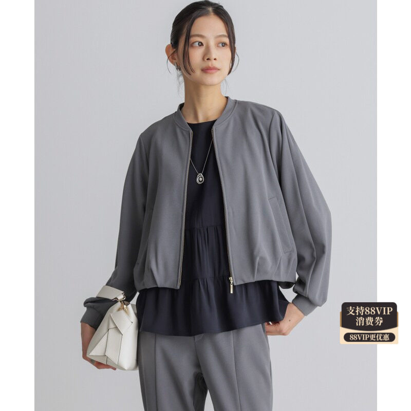 组曲时尚气质简约感官网限定乔其纱针织短夹克外套女ONWARD