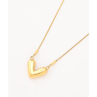 自由区SHIHO同款 长度可调节不锈钢心形主题项链女ONWARD