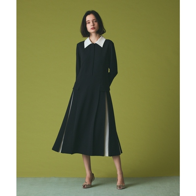 GRACE CONTINENTAL时尚设计优雅气质立领双色连衣裙女ONWARD