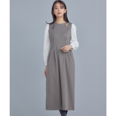 组曲衬衫袖气质通勤适宜连衣裙女ONWARD