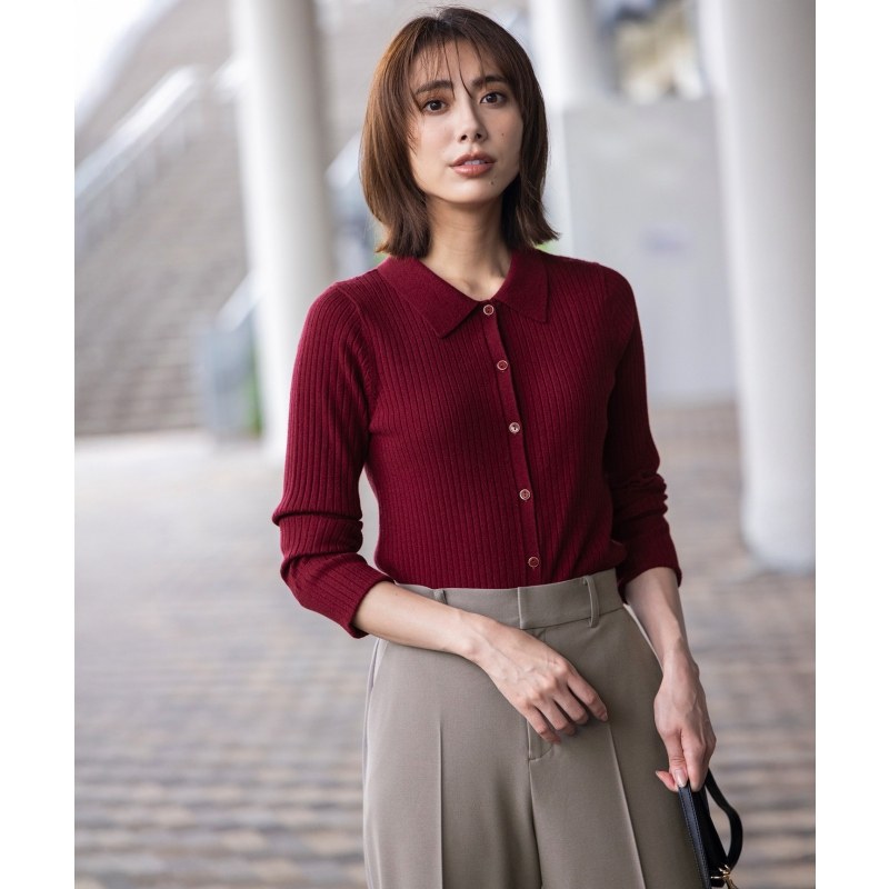 ANYSIS温柔气质简约适宜CICA工艺领口设计针织衫女ONWARD