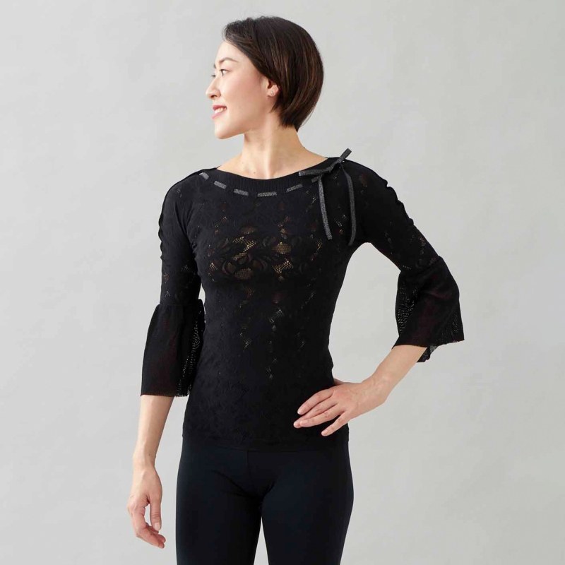 Chacott体服日系芭蕾无缝针织抽绳设计针织毛衣女日系轻奢ONWARD