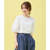 套头衫 any FAM可机洗纱质拼接泡泡袖 女ONWARD