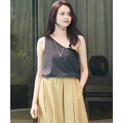 23区SLOW系列时尚气质优雅简约轻便扭纹棉分层背心女ONWARD