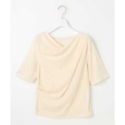 any SiS温柔气质适宜可水洗薄纱垂褶喇叭袖T恤女ONWARD