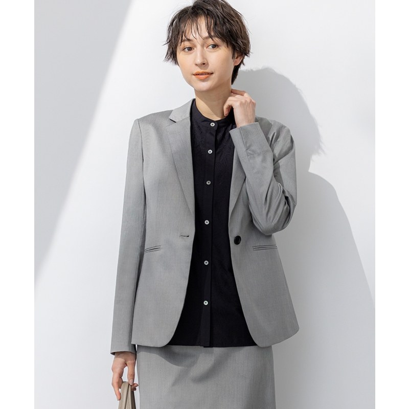 23区时尚适宜简约适宜适配套装伸缩绢布西装外套女ONWARD