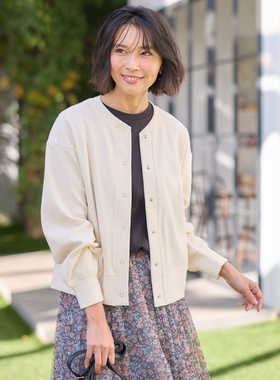 any FAM 可机洗日系气质简约适宜休闲开衫外套女慵懒适宜ONWARD