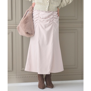 Feroux可水洗日系设计感不规则褶皱鱼尾裙秋冬新款遮胯显日系轻奢