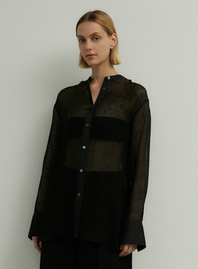 BEIGE，MATHIEU时尚气质简约舒适领带领衬衫女ONWARD