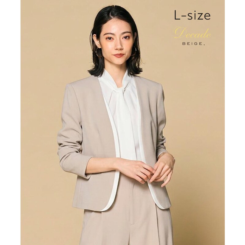 BEIGE,高智感适宜通勤可成套穿着双色领夹克女ONWARD