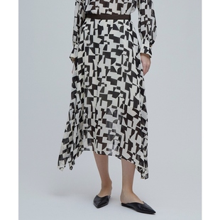 图案时尚 个性 气质半身裙女onward LUCIE BEIGE
