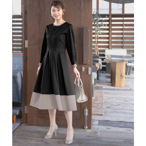 Tiaclasse可水洗优雅感慵懒适宜女士气质长袖修身连衣裙