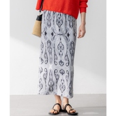 23区时尚 气质高智感通勤适宜可水洗绘画印花半身裙女ONWARD