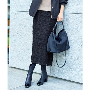 自由区气质时尚 优雅感织带刺绣半身裙女ONWARD