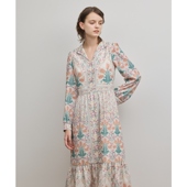 GRACE CONTINENTAL时尚 气质设计感花卉图案印花连衣裙女ONWARD