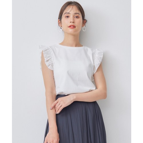 組曲Jazzy-Jersey荷叶袖T恤女ONWARD