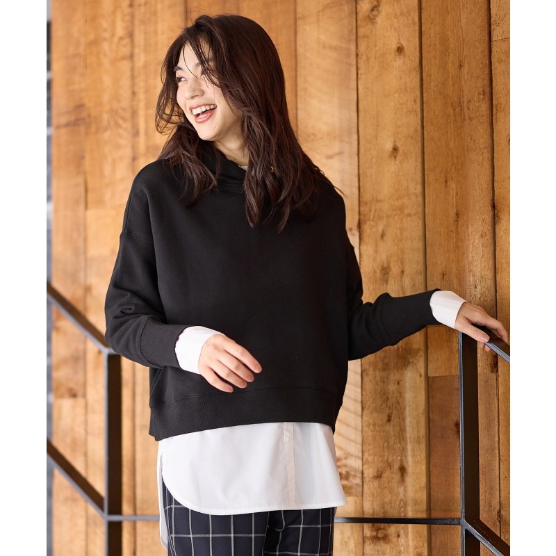 any FAM可机洗抓绒适宜时尚气质休闲连帽衫女ONWARD