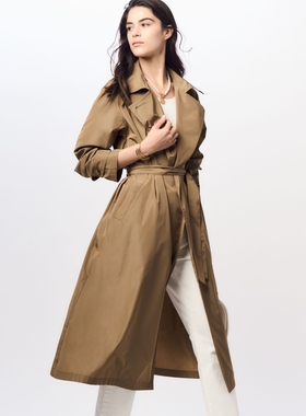 23区 LIMONTA 清新温柔气质长款风衣外套女日系轻奢onward