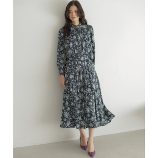 组曲时尚简约气质优雅马赛克花朵印花半身裙女ONWARD