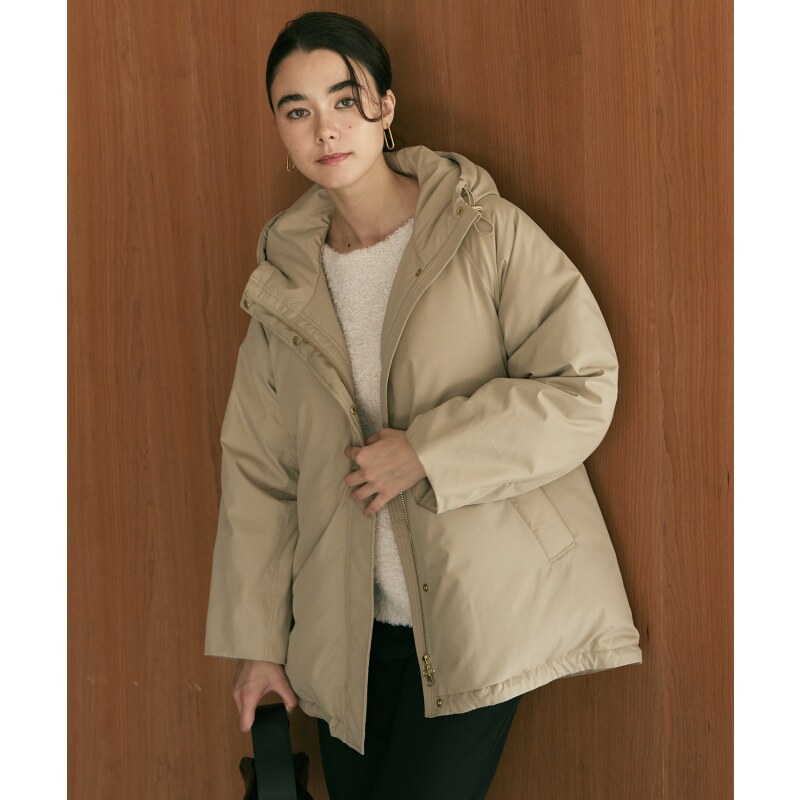 UNFILO时尚慵懒气质TAION联名款无绗缝线连帽羽绒服外套女ONWARD