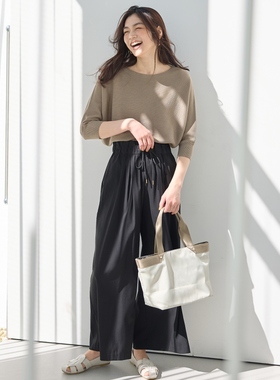 any FAM可机洗松紧腰接触凉感uv防护清凉适宜高腰裤