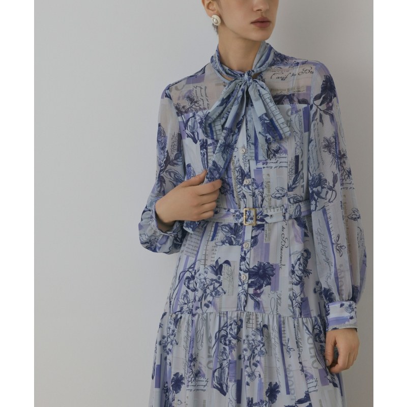 GRACE CONTINENTAL时尚小众logo花卉印花蝴蝶结连衣裙女ONWARD,女装/女士精品,连衣裙,淘宝优惠券,粉丝福利购,淘宝优惠卷