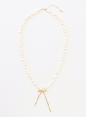 组曲简约优雅气质适宜中间蝴蝶结仿项链女ONWARD