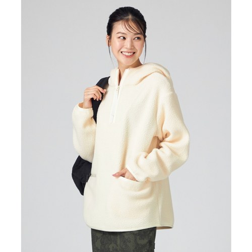 Chacott BALANCE绒毛连帽套头衫女ONWARD