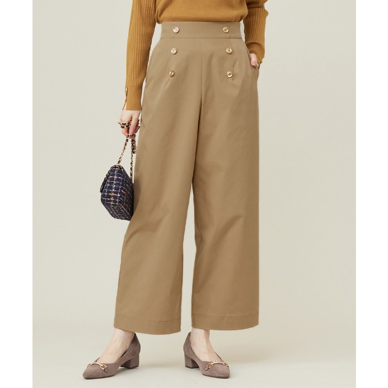 any SiS可洗海细节设计感修身休闲宽松裤女ONWARD