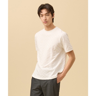 J.PRESS接触凉感吸湿快干菱格纹链环夹克内搭T恤男士 ONWARD