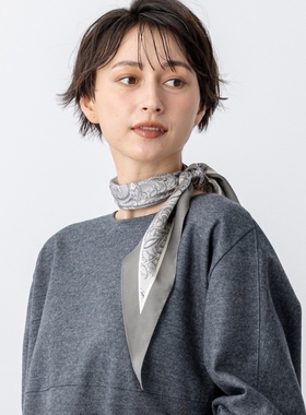 23区优雅感Erica佩斯利花纹钻石图案丝巾时尚配饰女ONWARD
