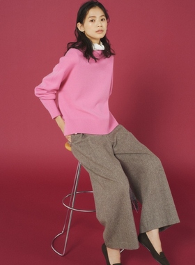 组曲Oggi12月号日杂同款羊毛毛呢阔腿裤秋冬新款通勤OL知性女士