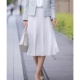 J.PRESS 可水洗 日系优雅轻熟乔其纱百褶裙女士雪纺半身