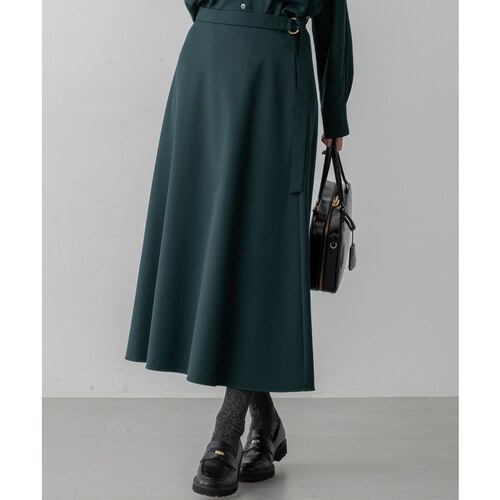 23区VERY十月刊日杂同款美利奴羊毛缎面半身裙女ONWARD