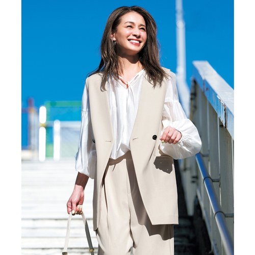 UNFILO新款女士西装马甲日系轻奢可手洗休闲背心JKUMCM0703