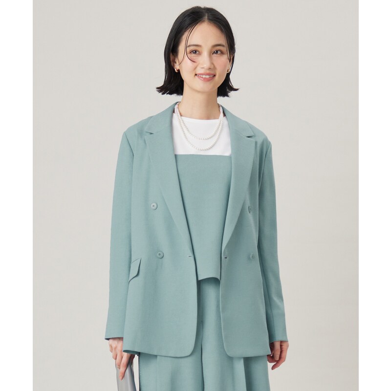 下架自由区可搭配套装触感凉爽可洗亚麻感合西装外套女ONWARD