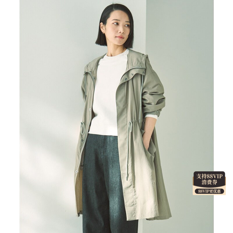 UNFILO防水设计轻量尼龙适宜休闲高智感通勤风衣女ONWARD