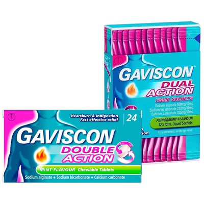 Gaviscon嘉胃斯康咀嚼片反酸烧心食管反流胃胀消耗化不良孕妇可用