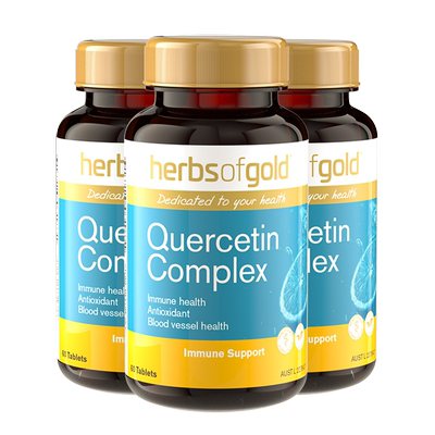 HerbsofGold槲皮素高含量畅快呼吸清肺护肺澳洲进口和丽康 60粒*3