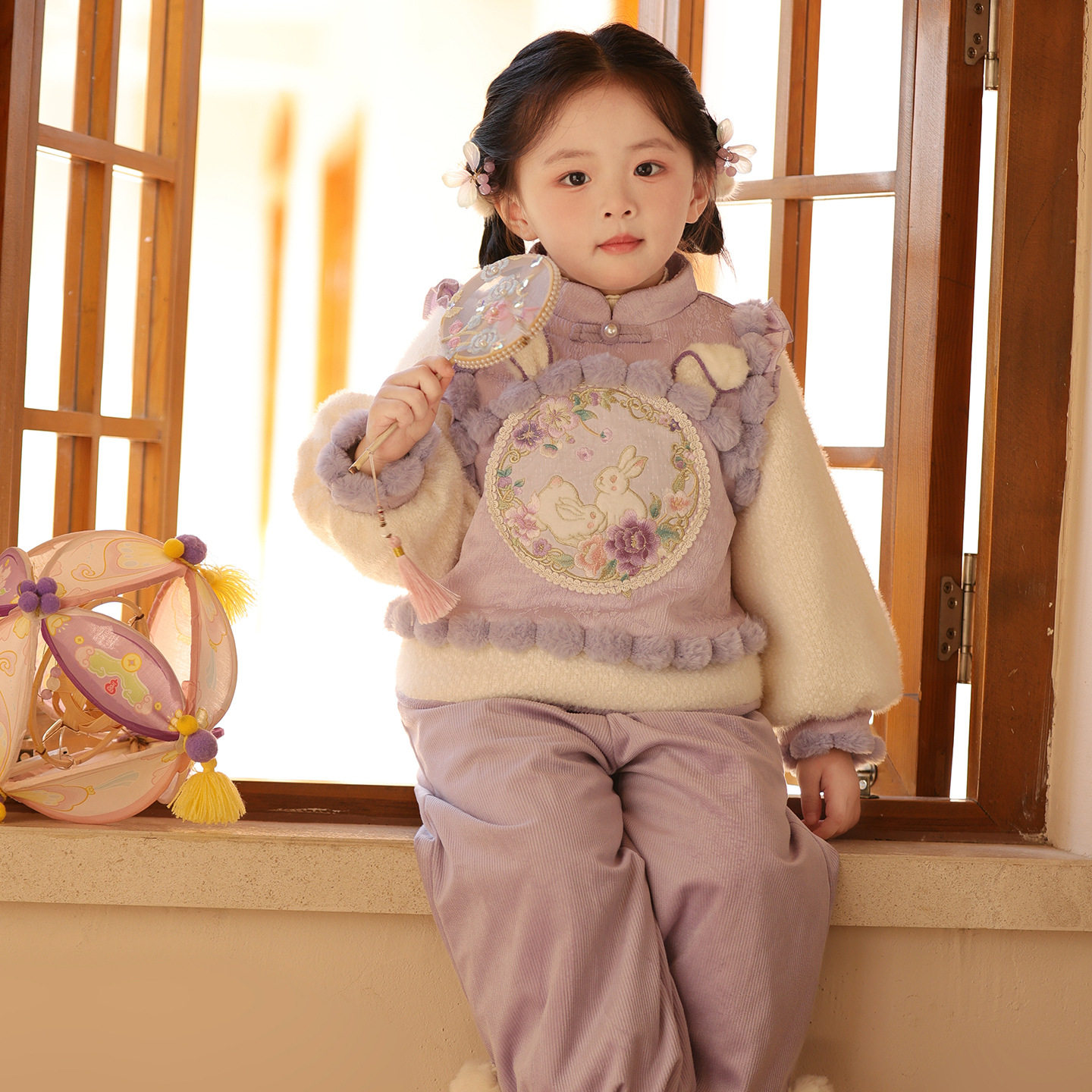 女童拜年服汉服冬装2026新款儿童新中式国风唐装新年女宝过年衣服