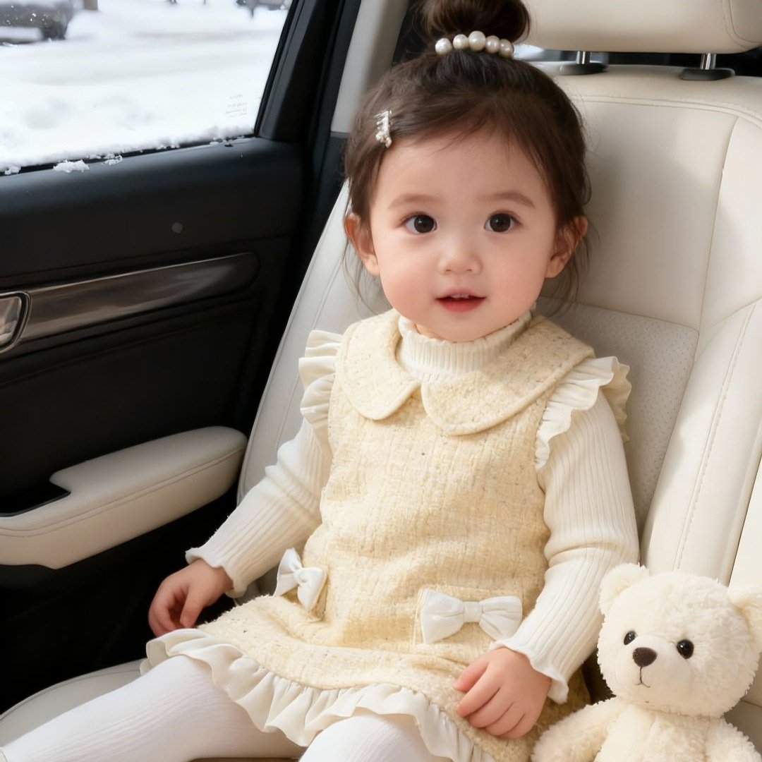 女童背心裙冬装2025新款生日周岁礼服裙女宝宝公主裙加绒连衣裙子