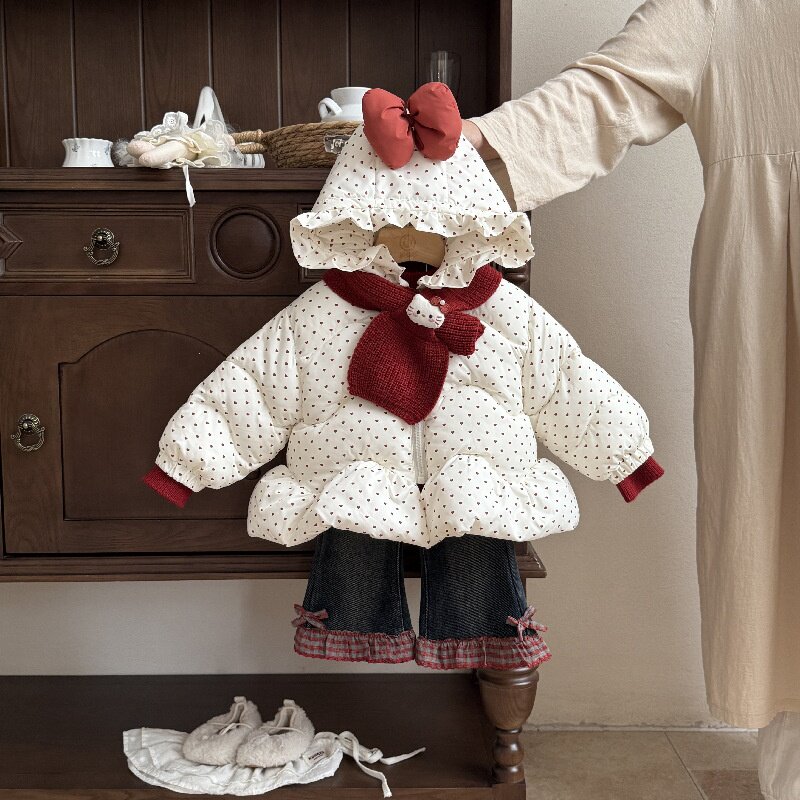 婴儿衣服棉服冬季女宝宝加厚棉衣外套冬装一岁幼儿保暖秋冬款套装