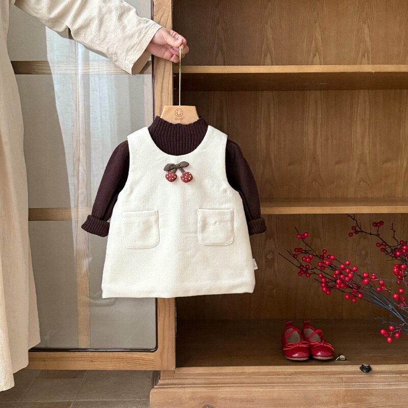 婴儿衣服冬季女宝宝连衣裙套装加厚新款一岁公主冬款婴幼儿两件套