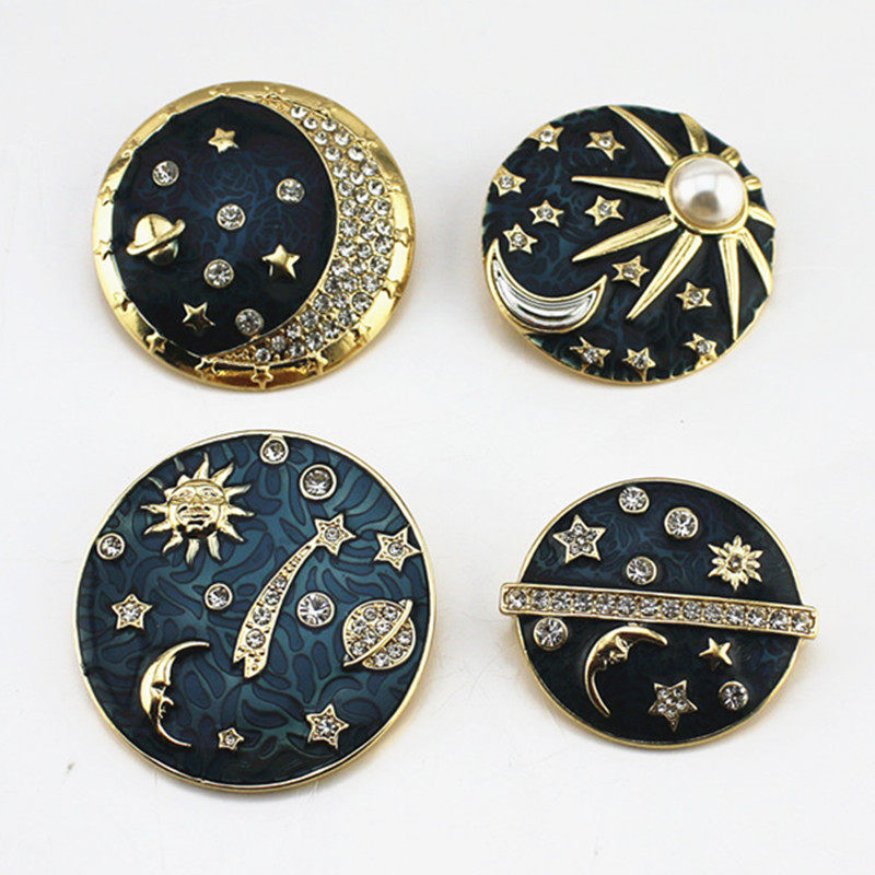 复古Vintage合金星空银河系胸针