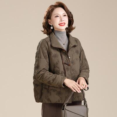 绣花棉袄妈妈秋冬中老年大码棉衣