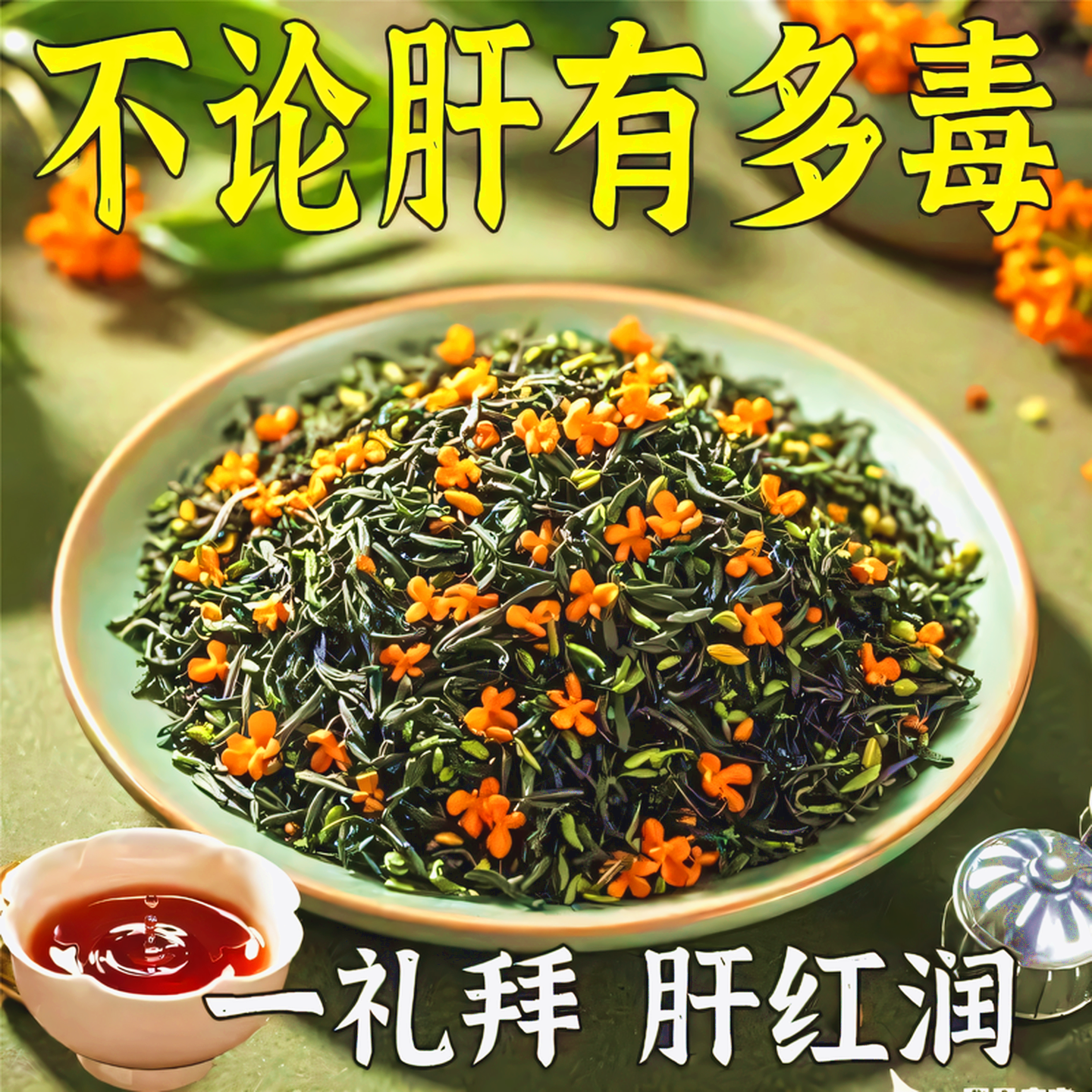 【养肝护肝小能手】指甲竖纹旰火旺喝酒熬夜健康肝草本花草茶U1ZE