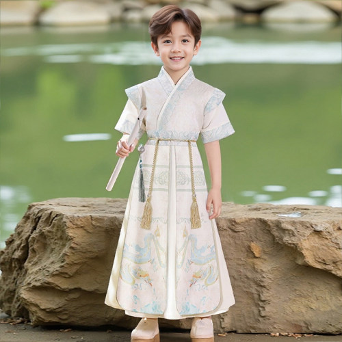 汉服男童2026新款夏季古风飞鱼服