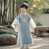 唐装 男童汉服2026新款 男孩日常可穿新中式 儿童帅气国风古装 男 春装