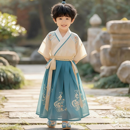 汉服男童夏季2026新款古风古装