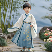 唐装 男童汉服春装 小少爷新中式 男孩古风古装 儿童日常可穿 2026新款